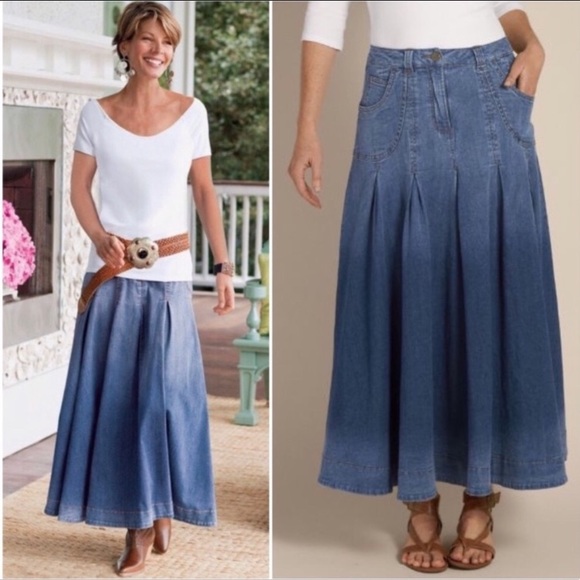 Soft Surroundings Dresses & Skirts - * SOFT SURROUNDINGS Denim Maxi Skirt